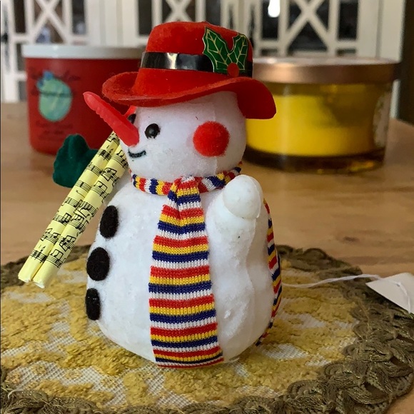 Snowman ⛄️ vintage flocked Christmas tree ornament decoration vintage - Picture 6 of 16